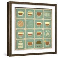 Coffee Labels Set-elfivetrov-Framed Art Print