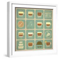 Coffee Labels Set-elfivetrov-Framed Art Print