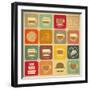 Coffee Labels-elfivetrov-Framed Art Print