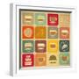 Coffee Labels-elfivetrov-Framed Art Print