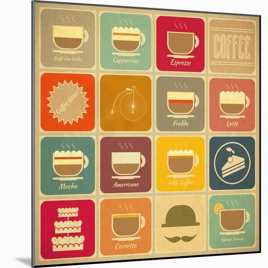 Coffee Labels-elfivetrov-Mounted Art Print