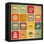 Coffee Labels-elfivetrov-Framed Stretched Canvas