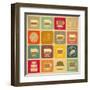 Coffee Labels-elfivetrov-Framed Art Print