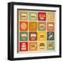 Coffee Labels-elfivetrov-Framed Art Print