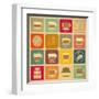 Coffee Labels-elfivetrov-Framed Art Print