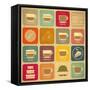 Coffee Labels-elfivetrov-Framed Stretched Canvas