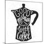 Coffee Lettering-TashaNatasha-Mounted Art Print