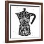 Coffee Lettering-TashaNatasha-Framed Art Print