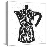 Coffee Lettering-TashaNatasha-Stretched Canvas