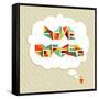 Coffee Love Bubble-cienpies-Framed Stretched Canvas