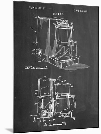 Coffee Maker Patent-null-Mounted Art Print