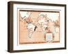 Coffee Map of the World-Found Image Press-Framed Giclee Print