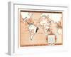 Coffee Map of the World-Found Image Press-Framed Giclee Print