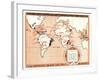 Coffee Map of the World-Found Image Press-Framed Giclee Print