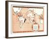 Coffee Map of the World-Found Image Press-Framed Giclee Print