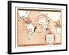 Coffee Map of the World-Found Image Press-Framed Giclee Print