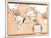 Coffee Map of the World-Found Image Press-Mounted Giclee Print