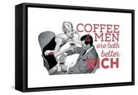 Coffee & Men-null-Framed Stretched Canvas