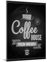 Coffee Menu Design Chalkboard Background-Pushkarevskyy-Mounted Art Print