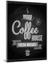 Coffee Menu Design Chalkboard Background-Pushkarevskyy-Mounted Art Print