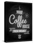 Coffee Menu Design Chalkboard Background-Pushkarevskyy-Stretched Canvas