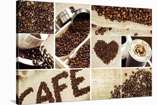 Coffee Mosaic-duallogic-Stretched Canvas