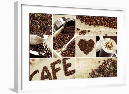 Coffee Mosaic-duallogic-Framed Art Print