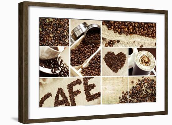 Coffee Mosaic-duallogic-Framed Art Print