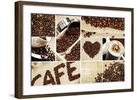 Coffee Mosaic-duallogic-Framed Art Print