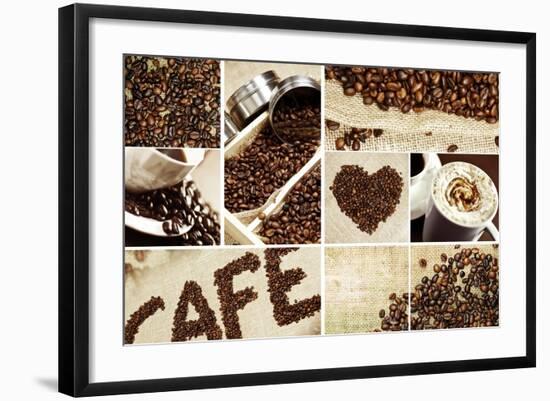 Coffee Mosaic-duallogic-Framed Art Print