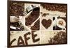 Coffee Mosaic-duallogic-Framed Art Print