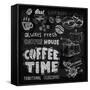 Coffee on Chalkboard-bioraven-Framed Stretched Canvas