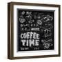 Coffee on Chalkboard-bioraven-Framed Art Print