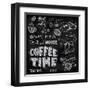 Coffee on Chalkboard-bioraven-Framed Art Print