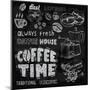 Coffee on Chalkboard-bioraven-Mounted Art Print