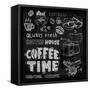 Coffee on Chalkboard-bioraven-Framed Stretched Canvas