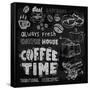 Coffee on Chalkboard-bioraven-Framed Stretched Canvas