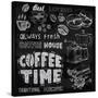 Coffee on Chalkboard-bioraven-Stretched Canvas