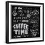 Coffee on Chalkboard-bioraven-Framed Art Print