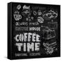 Coffee on Chalkboard-bioraven-Framed Stretched Canvas