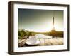 Coffee on Table and Eiffel Tower in Paris-Iakov Kalinin-Framed Photographic Print