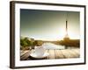 Coffee on Table and Eiffel Tower in Paris-Iakov Kalinin-Framed Photographic Print