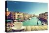 Coffee on Table and Venice in Sunset Time, Italy-Iakov Kalinin-Stretched Canvas