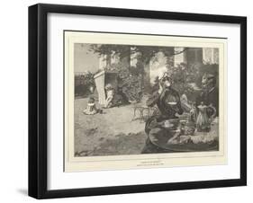 Coffee on the Terrace-null-Framed Giclee Print