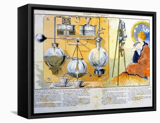 Coffee or Tea Making Machine Heated by a Small Spirit Lamp, 1900-null-Framed Stretched Canvas