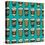 Coffee Pattern.-TashaNatasha-Stretched Canvas