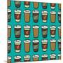 Coffee Pattern.-TashaNatasha-Mounted Art Print