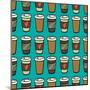 Coffee Pattern.-TashaNatasha-Mounted Art Print