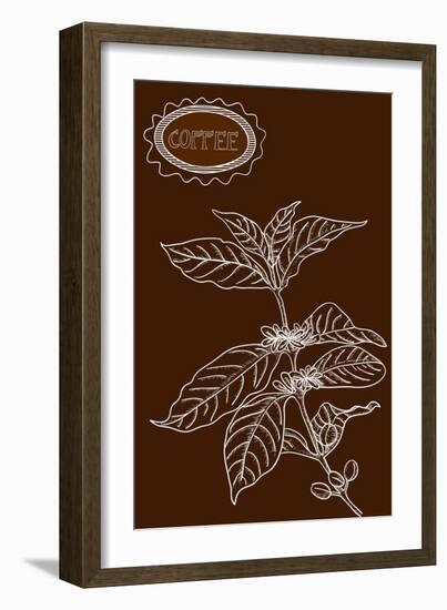 Coffee Plant Illustration-cienpies-Framed Art Print