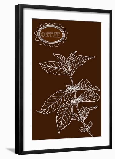 Coffee Plant Illustration-cienpies-Framed Art Print